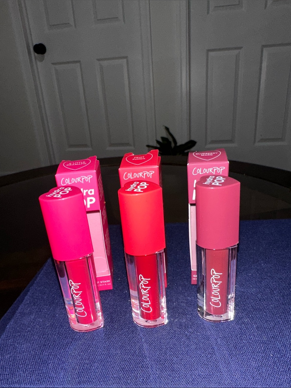 ColourPop Trio: Bright Pink, True Red, Dusty Rose Liquid Lipsticks